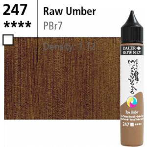 System3 Fluid Acrylics Raw Umber -250ml Bottle 139250247