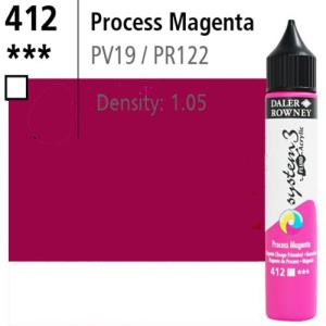 System3 Fluid Acrylics Process Magenta -250ml Bottle 139250412