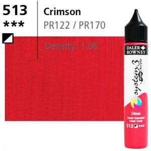 System3 Fluid Acrylics Crimson -250ml Bottle 139250513