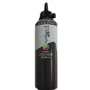 Daler Rowney System3 Fluid Acrylics Burnt Umber -500ml Bottle 139500223