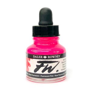Daler Rowney FW Acrylic Artists Ink - (1oz bottle)-Fluorescent Pink 538