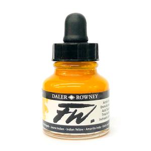 Daler Rowney FW Acrylic Artists Ink - (1oz bottle)- Indian Yellow 643