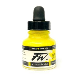 Daler Rowney FW Acrylic Artists Ink - (1oz bottle)- Lemon Yellow 651