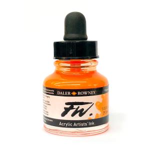 Daler Rowney FW Acrylic Artists Ink - (1oz bottle)-Fluorescent Orange 653