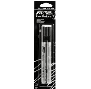Daler Rowney FW Empty Mixed Media Marker Set 2pc-Chisel Nibs 1-3mm