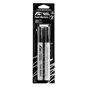 Daler Rowney FW Empty Mixed Media Marker Set 2pc-Round Nibs 2-4mm
