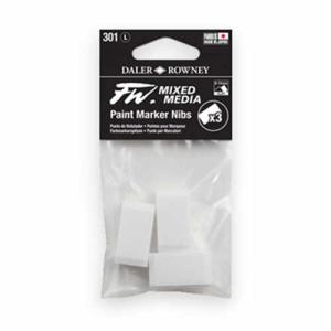 Daler Rowney FW Mixed Media Paint Marker Replacement Flat Nibs-3pk 160323301