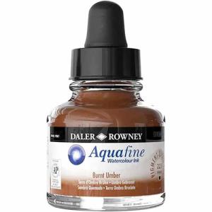 Daler-Rowney Aquafine Watercolor 1oz Ink- Burnt Umber