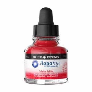 Daler-Rowney Aquafine Watercolor 1oz Ink- Cadmium Red Hue