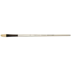Daler Rowney Simply Simmons Oil/Acrylic Brush - Long Handle, Bristle Filbert, Size 6  DR255142006