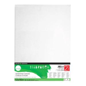 Daler Rowney Simply Stretched Cotton Canvases 16"x20" 2pk  DR515031620