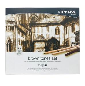 Lyra Rembrandt Brown Tones metal Box Set- 25 pcs