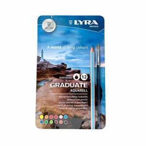 Lyra Graduate Water Color Colored Pencils Metal Box Set-12ct