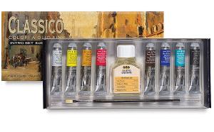 Maimeri Classico Oil Paint Intro Set 8ct 20ml + Thinner & Brush