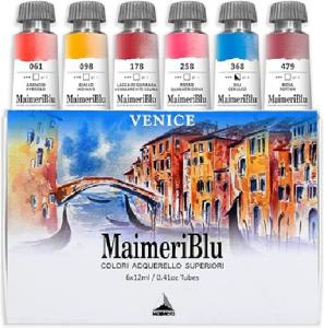 MaimeriBlu Venice Thematic Set 12ml Watercolor Set  6ct   M1698052