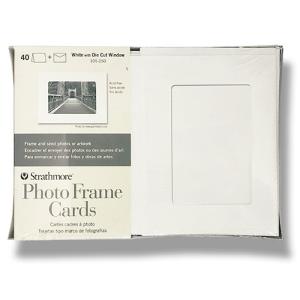 Strathmore Photo Frame Cards & Envelopes 5" x 6.875" - (40 Sheets, 80lb) White with Die Cut Window
