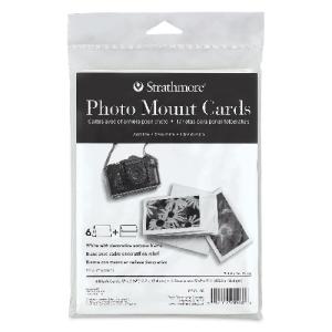 Strathmore Photo Mount Cards & Envelopes 5" x 6.875"  (6pk, 80lb) White with Decorative Emboss  ST205-180