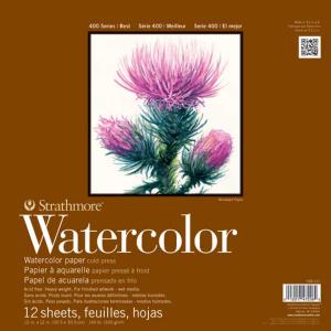 Strathmore 400 Series Watercolor Pad 12" x 12" - (12 Sheets, 140lb) Cold Press