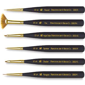 Princeton Professional 3050 Series Mini Detailer Sable Synthetic Brush Set-6pc