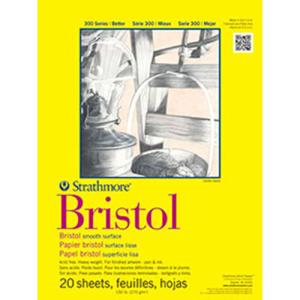 Strathmore 300 Series Bristol Pad 11" x 14" - (20 sheets, 100lb) Smooth