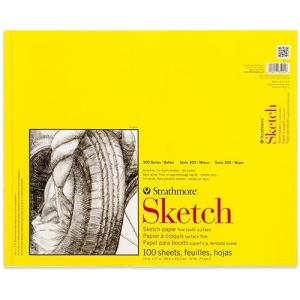Strathmore 300 Series Sketch Pad 14" x 17" - (100 sheets, 50lb) Tape Bound