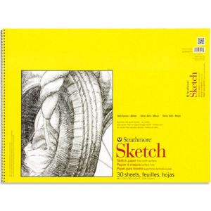 Strathmore 300 Series Sketch Pad 18" x 24" - (30 sheets, 50lb) Spiral Bound