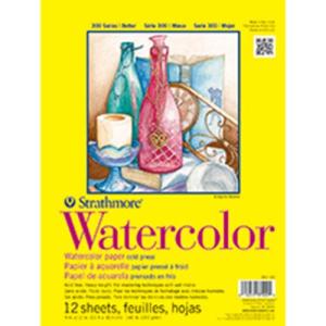 Strathmore 300 Series Watercolor Pad 9" x 12" - (12 Sheets, 140lb) Cold Press