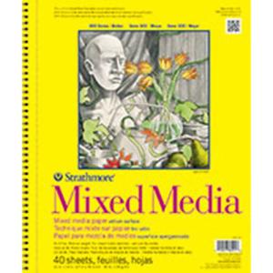 Strathmore 300 Series Mixed Media Pad 11" x 14" - (40 sheets, 117lb) Wire Bound