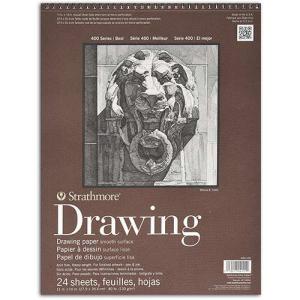 Strathmore 400 Series Drawing Pad  11" x 14" (24 sheets, 80lb) Smooth, Spiral Bound