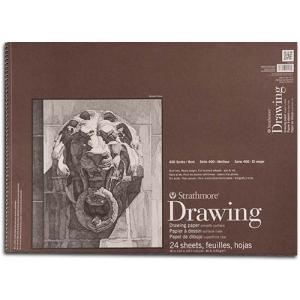 Strathmore 400 Series Drawing Pad  18" x 24" (24 sheets, 80lb) Smooth, Spiral Bound
