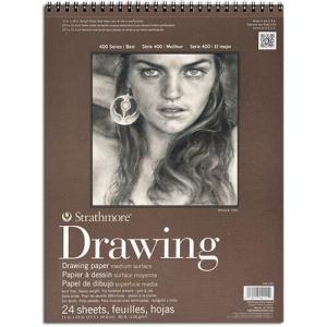 Strathmore 400 Series Drawing Pad  9" x 12" (24 sheets, 80lb) Medium Spiral Bound