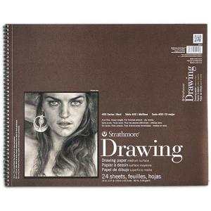 Strathmore 400 Series Drawing Pad 14" x 17" - (24 sheets, 80lb) Medium, Spiral Bound