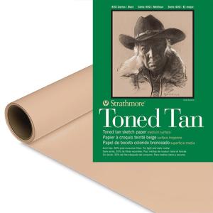Strathmore 400 Series Toned Tan Sketch Paper Roll (413)- (42" x 10yd, 80lb)