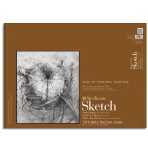 Strathmore 400 Series Sketch Pad (455) 18" x 24" - (30 sheets, 60lb) Spiral Bound