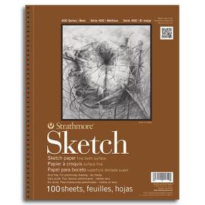 Strathmore 400 Series Sketch Pad (455) 11" x 14" - (100 sheets, 60lb) Spiral Bound
