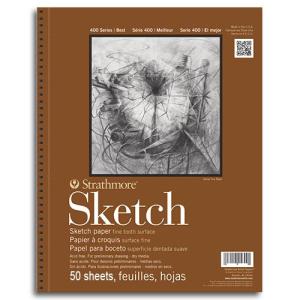Strathmore 400 Series Sketch Pad (455) 9" x 12" - (50 sheets, 60lb) Spiral Bound