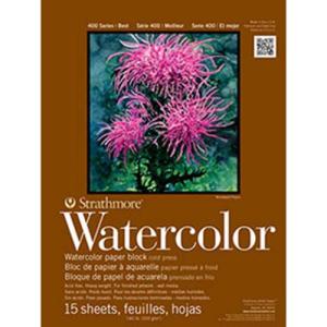 Strathmore 400 Series Watercolor Block ( 472 ) 13" x 17" - (15 Sheets, 140lb) Cold Press
