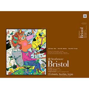 Strathmore 400 Series Bristol Pad ( 475 ) 14" x 17" - (15 Sheets, 2ply) Vellum, Tape Bound