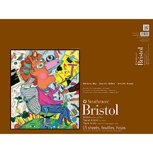Strathmore 400 Series Bristol Pad ( 475 ) 18" x 24" - (15 Sheets, 2ply) Vellum, Tape Bound