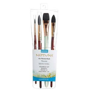 Princeton Neptune Professional Brush Set for Watercolors - 4pc