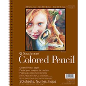 Strathmore  400 Series Colored Pencil Pad ( 477 ) 9" x 12" - (30 sheets, 100lb) Wire Bound