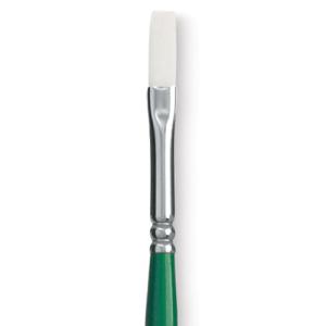 Princeton Summit 6100 Series White Synthetic Long Handle Brush for Oil & Acrylic - Flat 2