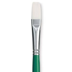 Princeton Summit 6100 Series White Synthetic Long Handle Brush for Oil & Acrylic - Flat 8