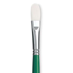 Princeton Summit 6100 Series White Synthetic Long Handle Brush for Oil & Acrylic - Filbert 8