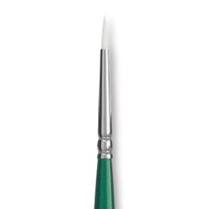 Princeton Summit 6100 Series White Synthetic Long Handle Brush for Oil & Acrylic - Round 2/0