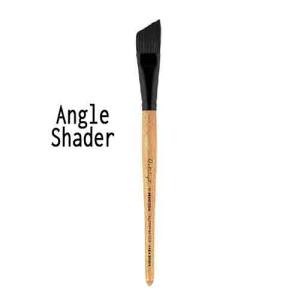 Princeton 6450 Series Catalyst Polytip Bristle Brush - Short Handle Angle Shader 3/4"