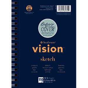 Strathmore Vision Sketch Pad  (657) 5.5" x 8.5" - (110 sheets, 50lb) Wire Bound