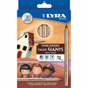 Farb-Riesen Color Giants Natural Lacquared Colored Pencils- 12ct Skin Toned