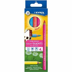 Farb-Riesen Color Giants Lacquared Colored Pencils- 6ct Neons