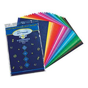 Spectra Bleeding Tissue Paper 12" x 18" - (50 Sheets) 25 Assorted Colors  58520